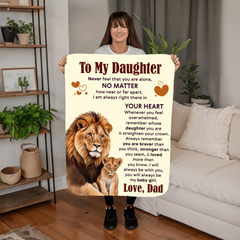 To My Daughter Never Feel Alone – Sherpa Fleece Blanket
